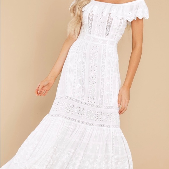 LoveShackFancy Niko Eyelet Maxi Dress - Picture 2 of 5